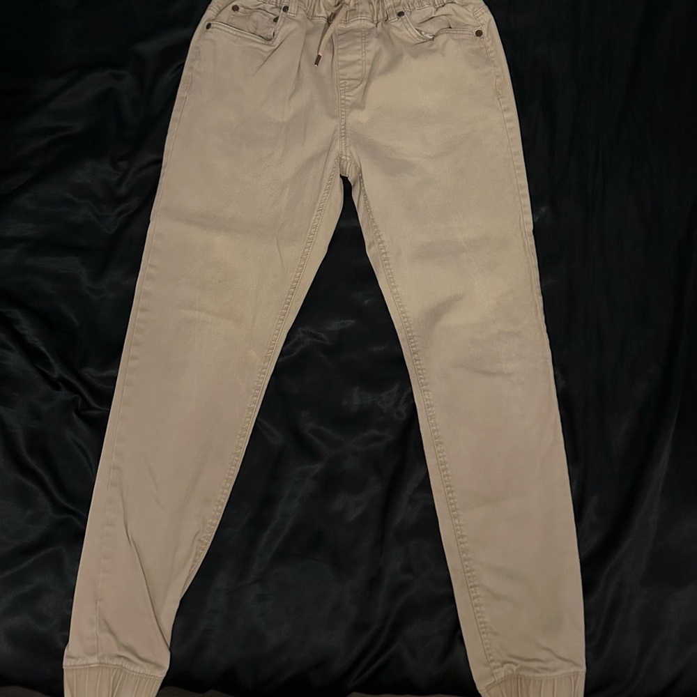 Drawstring khaki pants